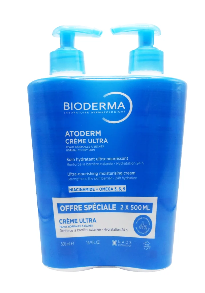 BIODERMA ATODERM CREME ULTRA 2X500ML 2 bioderma lot atoderm creme ultra 500 ml