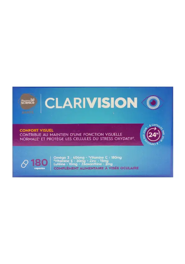 clarivision 180 capsules pharmascience