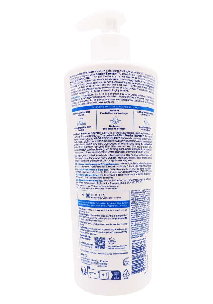 ATODERM BAUME INTENSIVE 500ML 3 dos atoderm baume intensive