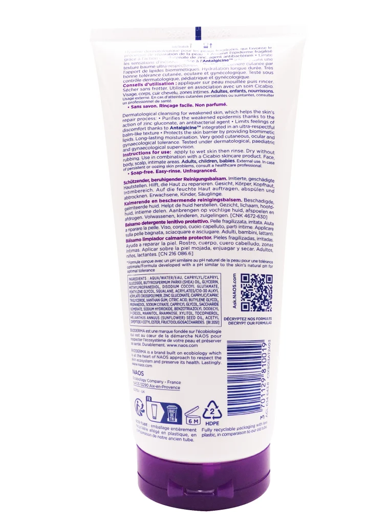 BIODERMA CICABIO BAUME LAVANT 200ML 3 dos bioderma