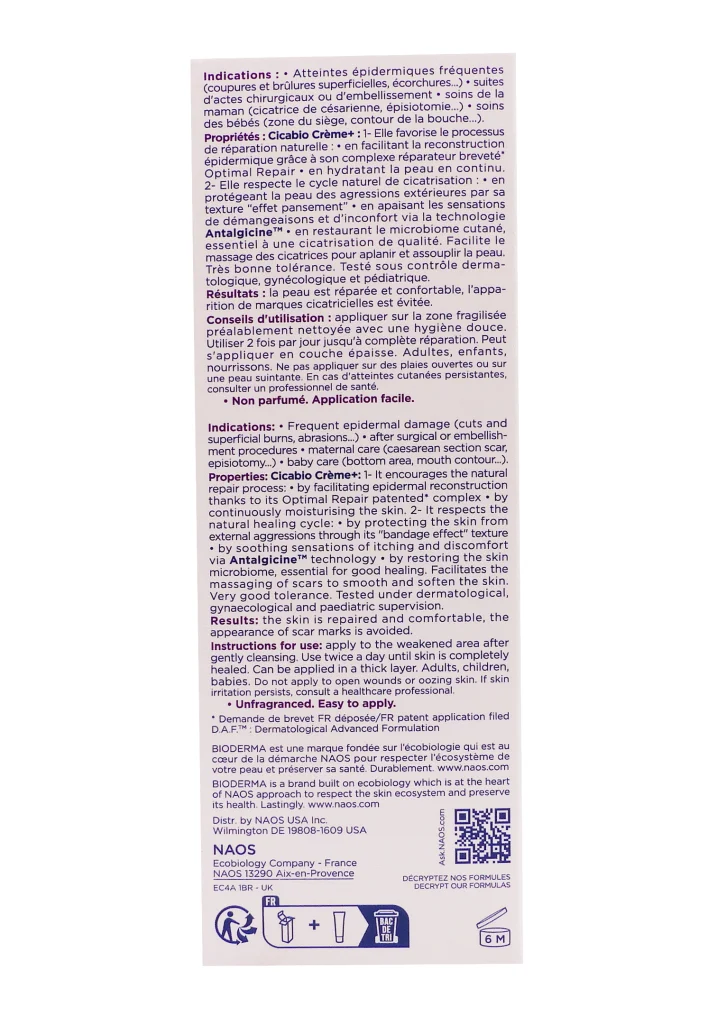 BIODERMA CICABIO CREME 40ML 5 dos cicabio creme