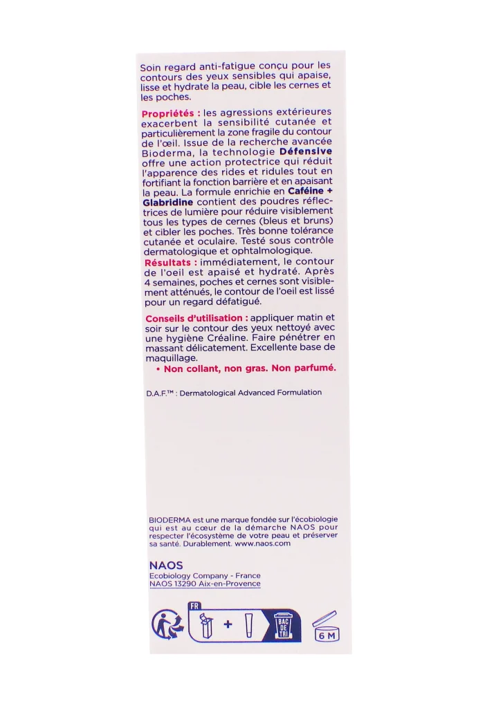 BIODERMA CREALINE SOIN REGAR ANTI-FATIGUE 15ML 5 soin regard anti fatigue