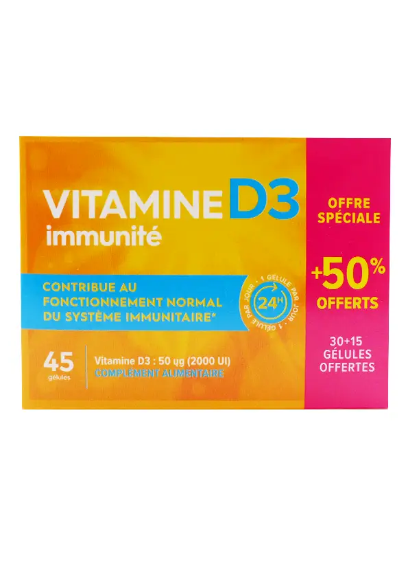 vitamine D3 immunité 45 gélules