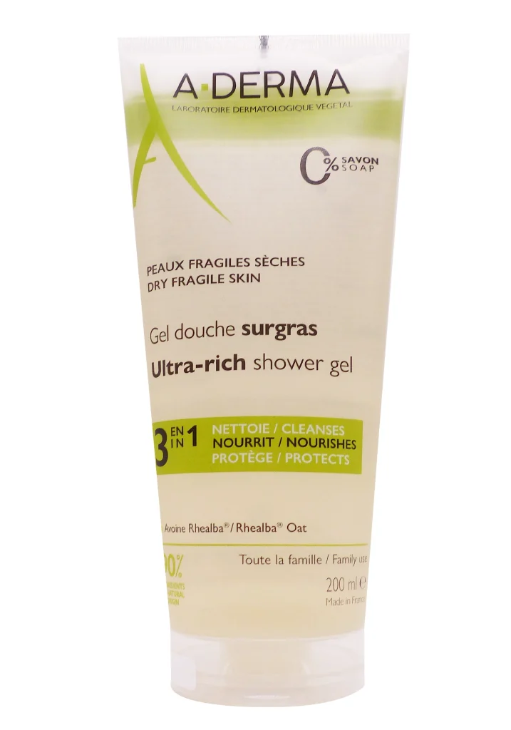 A Derma Gel Douche Surgras 3 En 1 200 Ml