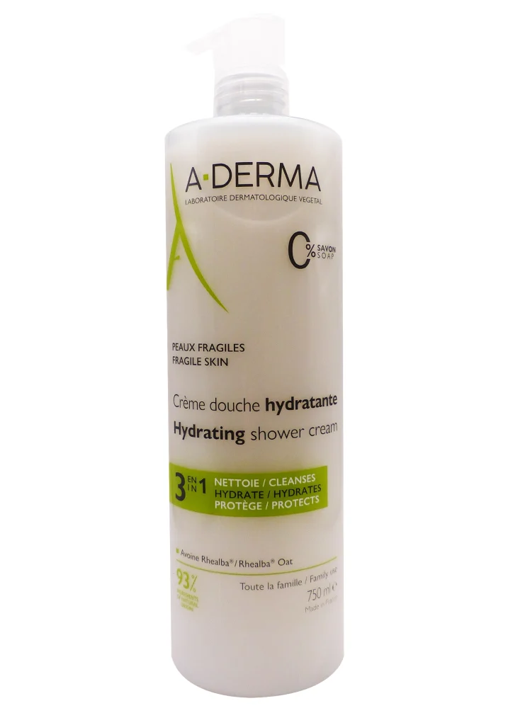 A-DERMA CREME DE DOUCHE HYDRATANTE 3 EN 1, 750ML 2 aderma creme douche hydratante 750 ml