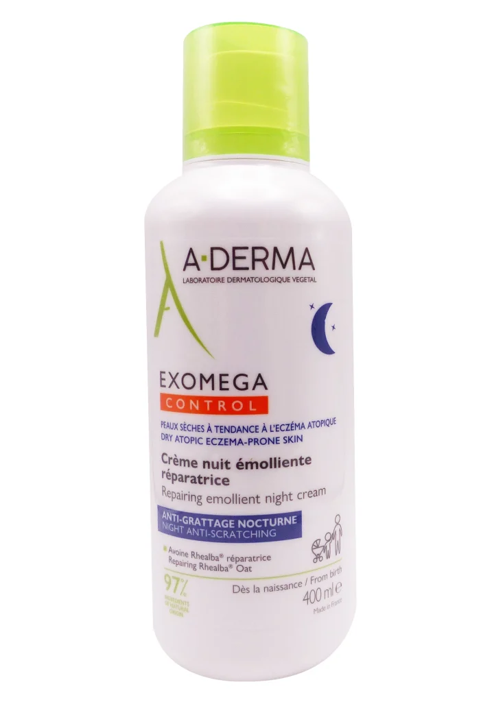 A-DERMA EXOMEGA CREME NUIT 400ML 2 aderma exomega control creme nuit emolliente 400 ml