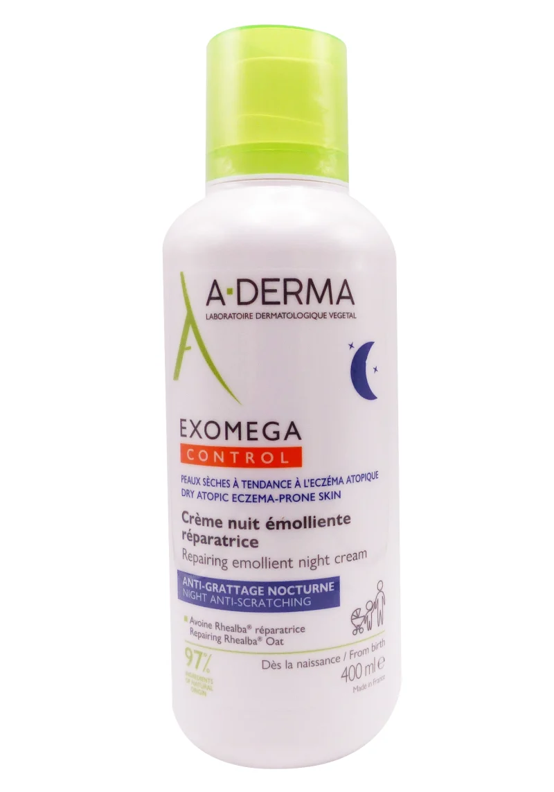 aderma exomega control creme nuit emolliente 400 ml