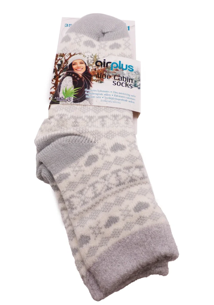 AIRPLUS CHAUSSETTES 35-41 COEURS GRIS 2 airplus chaussettes motifs gris