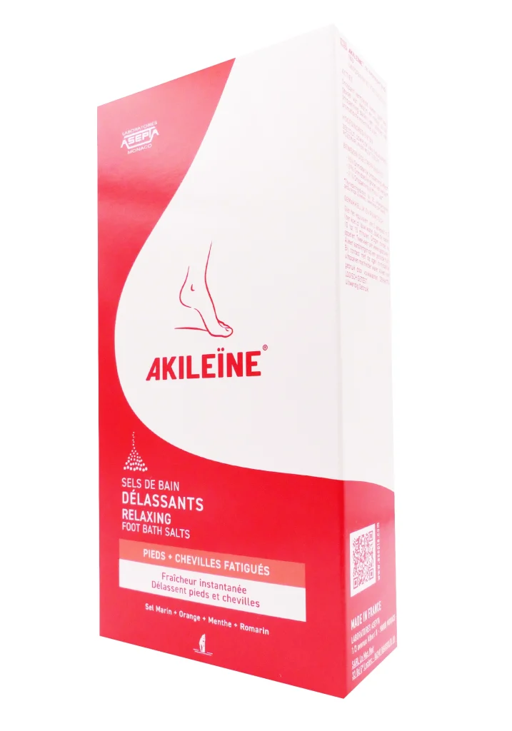 AKILEINE SEL DE BAIN DELASSANTS PIEDS ET CHEVILLES 300G 2 akileine sels de bain