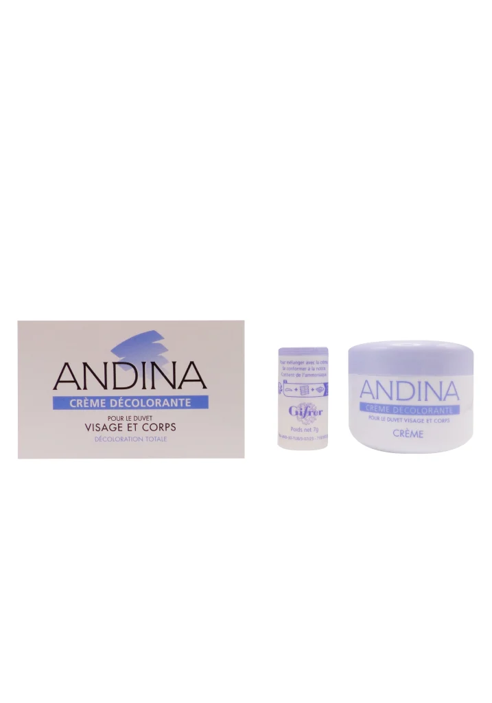 andina creme decolorante visage et corps
