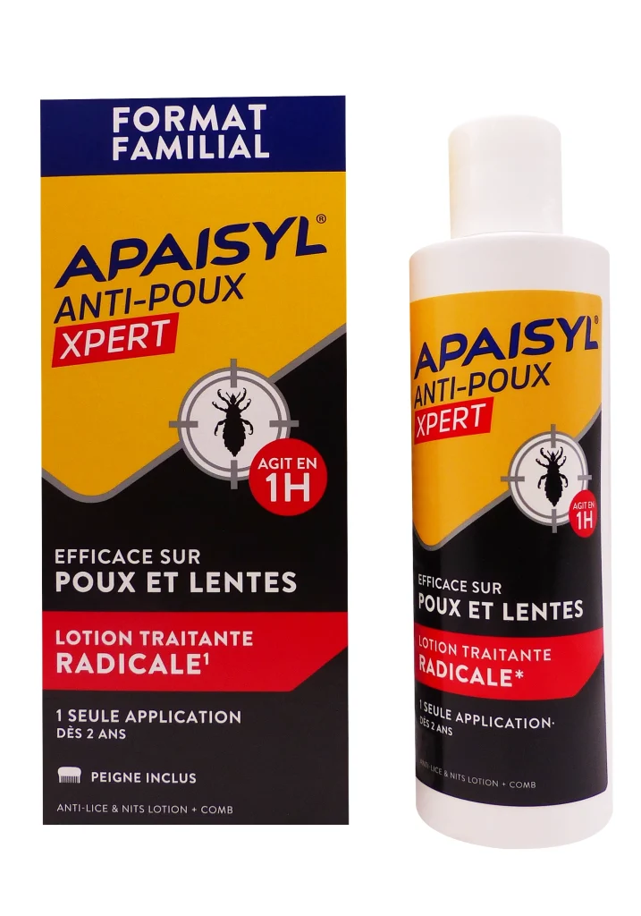 APAISYL XPERT POUX ET LENTES 200ML 2 apaisyl lotion traitante peigne