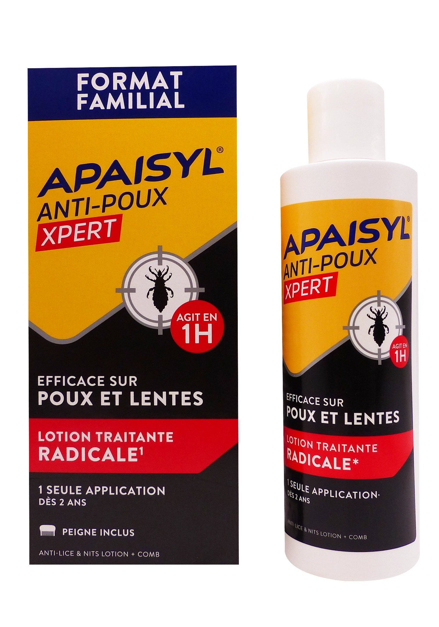 APAISYL XPERT POUX ET LENTES 200ML 1 apaisyl lotion traitante peigne