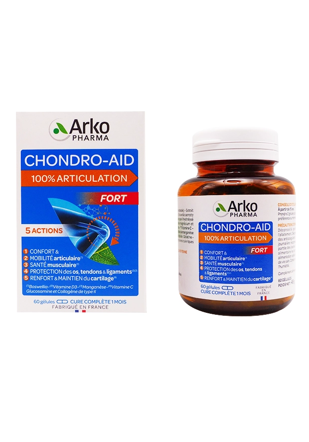 CHONDRO-AID 100% ARTICULATION 60 GELULES 1 arko chondro aid fort 60 gélules