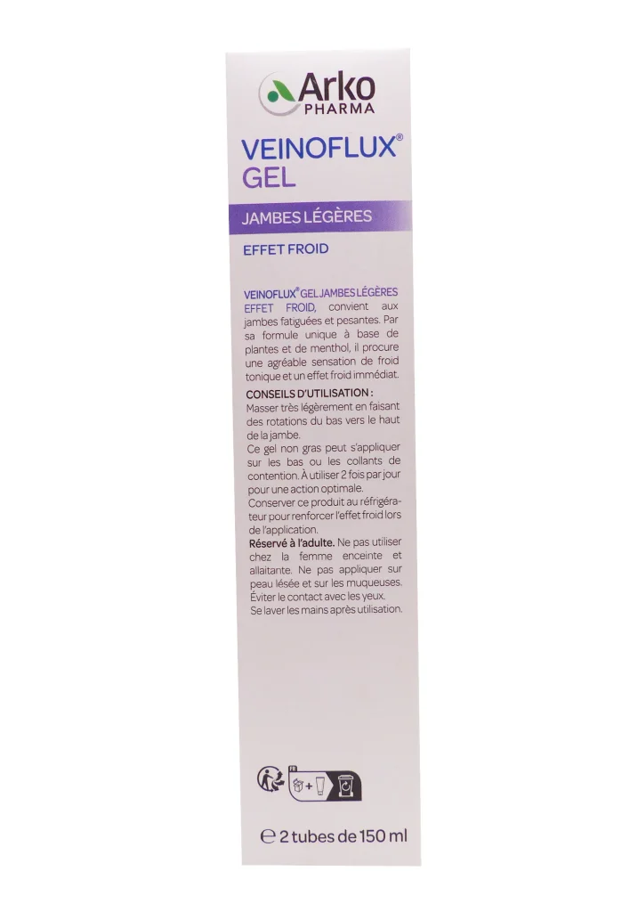 VEINOFLUX GEL EFFET FROID LOT 2X150ML 3 arko veinoflux gel dos 1 1