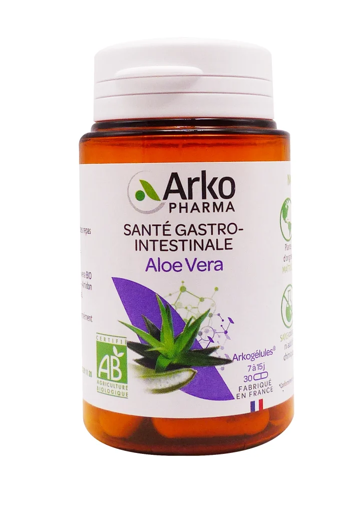 ARKOGELULES ALOE VERA BIO 30 GELULES ARKOPHARMA 2 arkopharma aloe vera 30 gelules pot