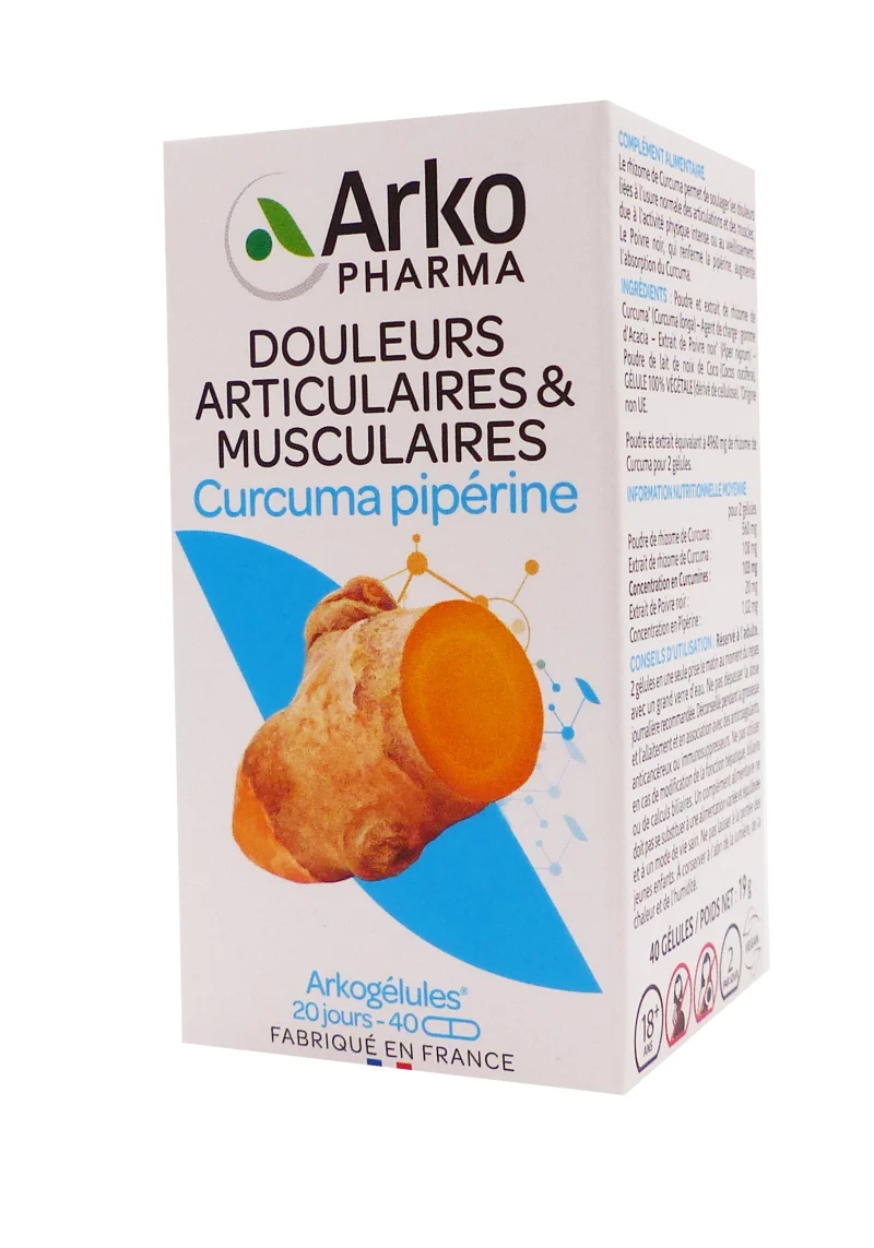arkopharma curcuma pipérine 40 gélules