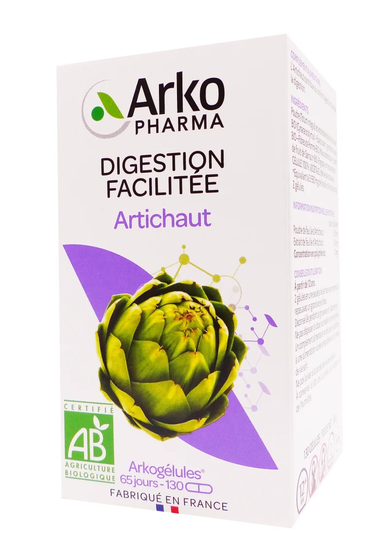 arkopharma digestion facilitée artichaut 130 gélules