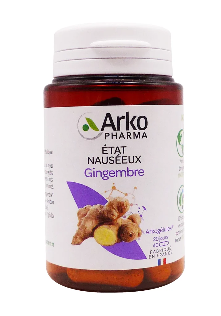 ARKOGELULES GINGEMBRE ETAT NAUSEEUX 40 GELULES 3 arkopharma gingembre pot
