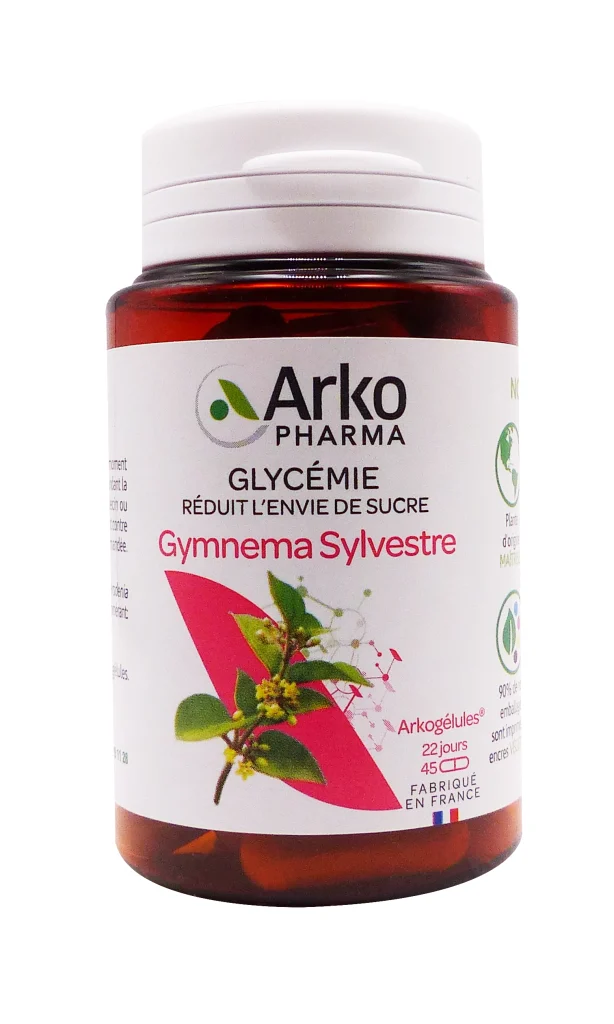 ARKOGELULES GYMNEMA SYLVESTRE 45 GELULES 2 arkopharma gymnema pot