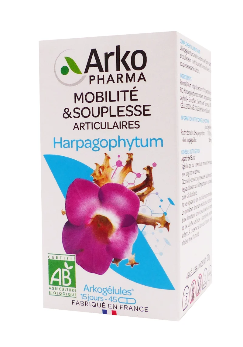 arkopharma harpagophytum 45 gélules