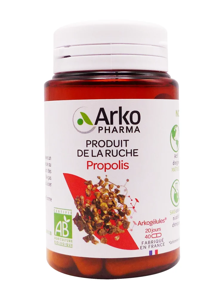 ARKOGELULES PROPOLIS PRODUIT DE LA RUCHE 40 GELULES ARKOPHARMA 4 arkopharma produit de la ruche propolis pot 40 gelules