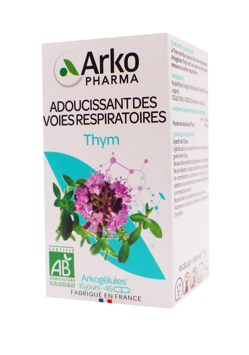 arkopharma thym 45 gélules