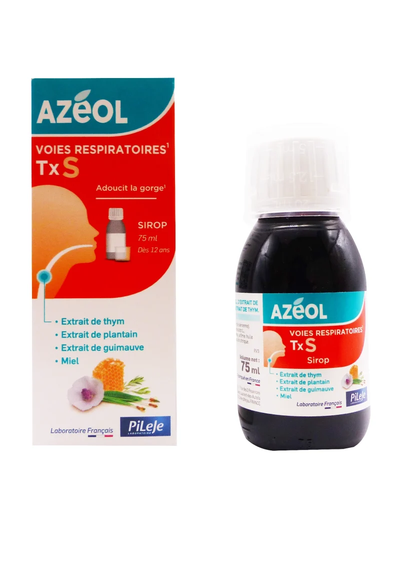 azéol voies respiratoires txs sirop 75 ml pileje
