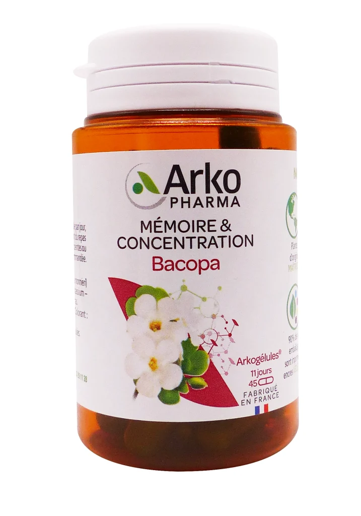 ARKOGELULES BACOPA 45 GELULES ARKOPHARMA 3 bacopa 45 gelules pot