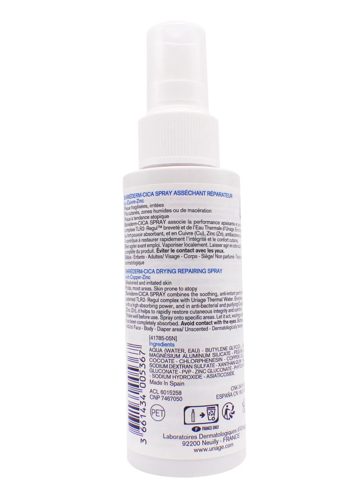 URIAGE BARIEDERM CICA SPRAY ASSECHANT REPARATEUR 100ML 3 bariederm cica spray assechant reparateur