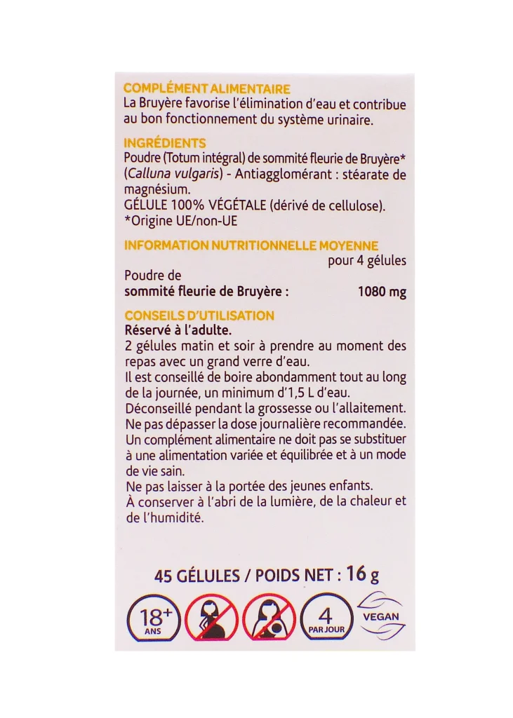 ARKOGELULES BRUYERE 45 GELULES ARKOPHARMA 3 bruyere dos