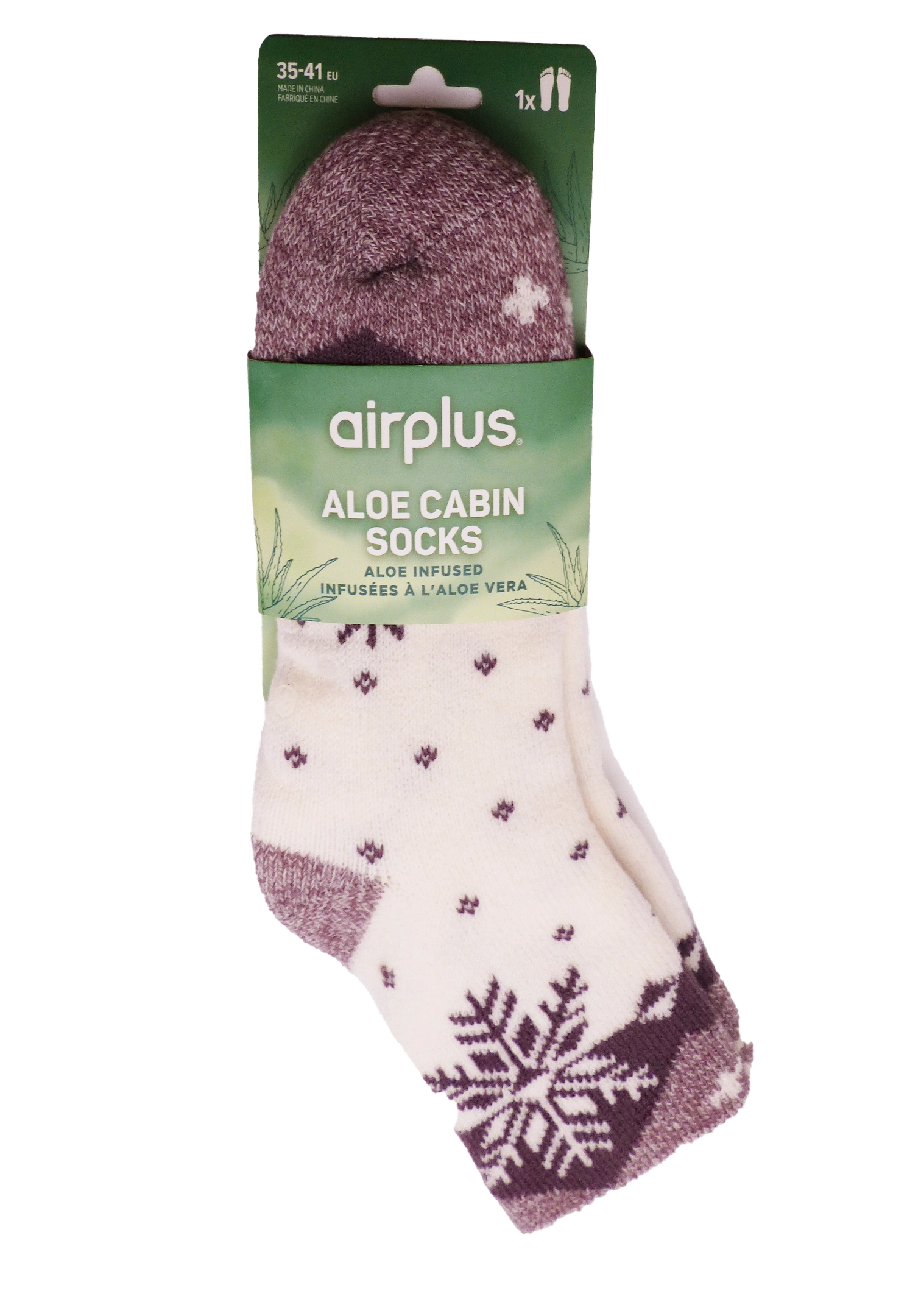 AIRPLUS CHAUSSETTES 35-41 TOUCH OF FROST PARME 1 chaussettes parmes flocons