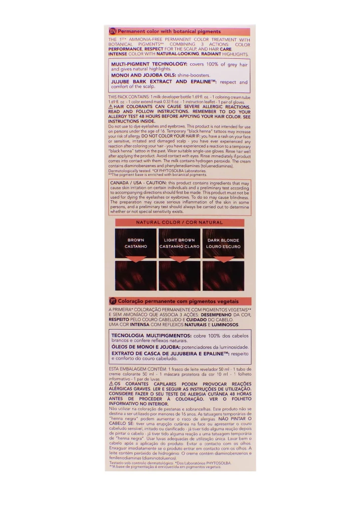 coloration chocolat cote phyto