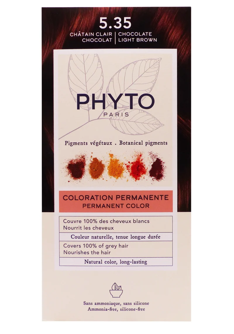 coloration phyto 5.35 chatain clair chocolat