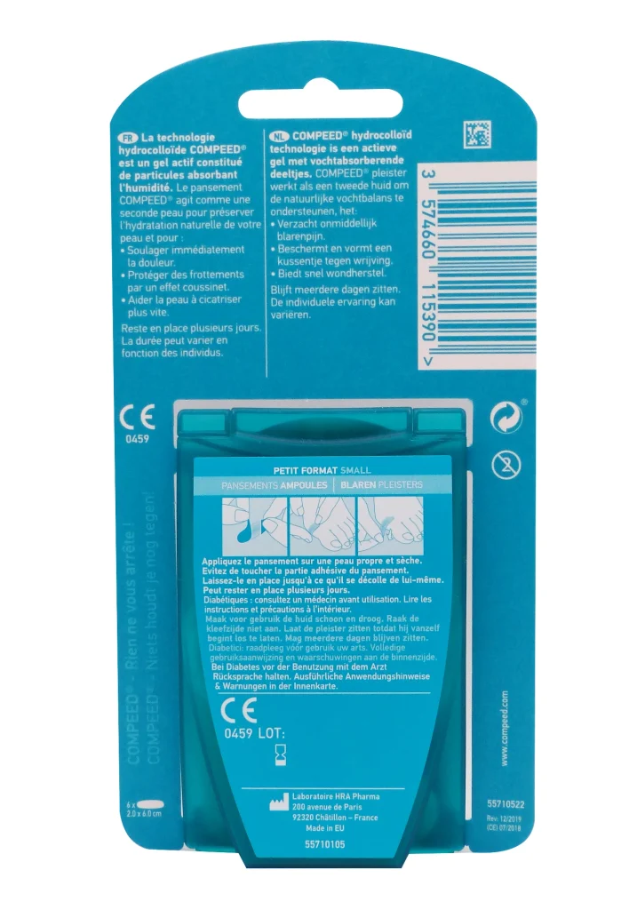 COMPEED 6 PANSEMENTS PETIT FORMATS 3 compeed 6 pansements dos