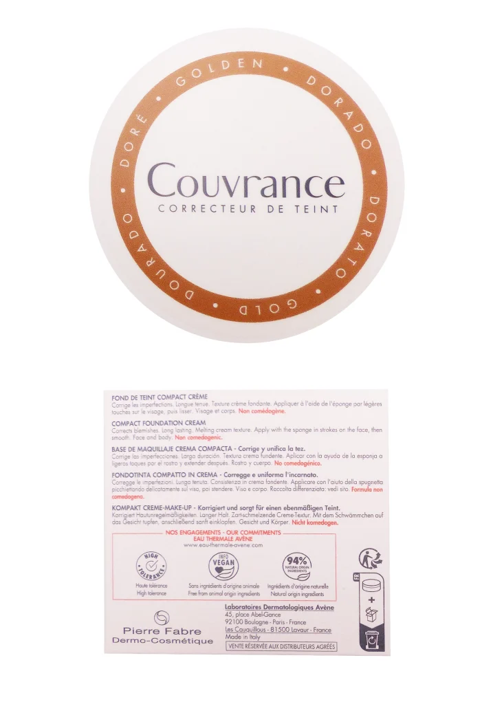 couvrance fond de teint compacte dore