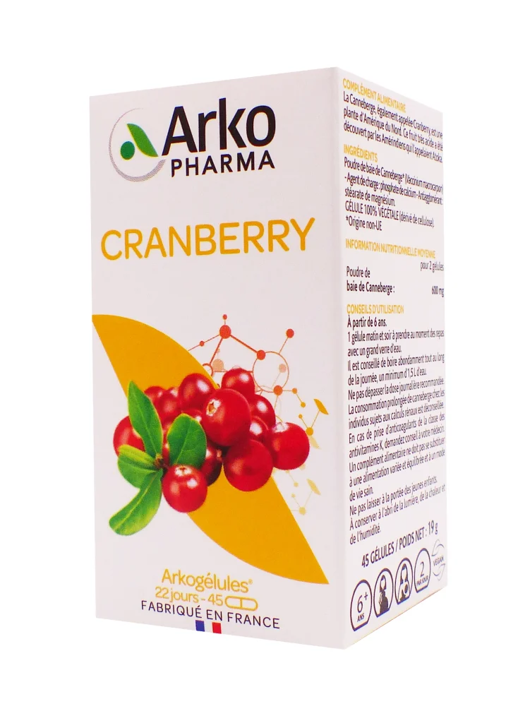 ARKOGELULES CRANBERRY 45 GELULES ARKOPHARMA 2 cranberry 45 gelules