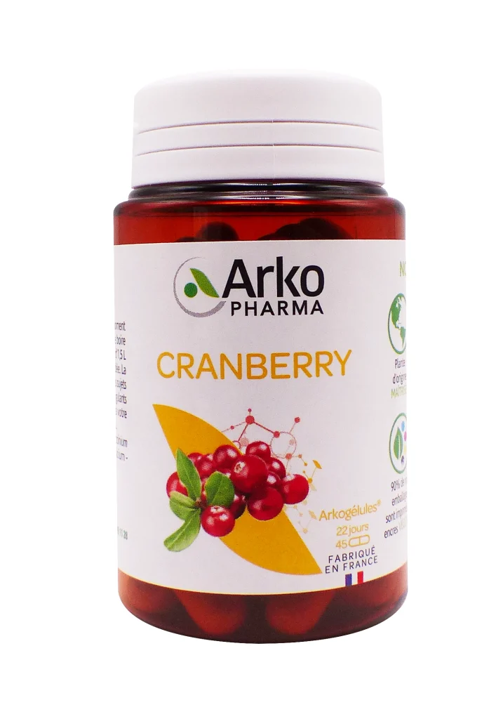 ARKOGELULES CRANBERRY 45 GELULES ARKOPHARMA 4 cranberry pot