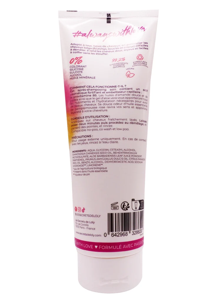 dos apres shampooing secrets de loly