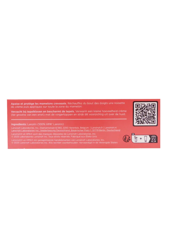 LANSINOH CREME LANOLINE HPA 40ML 5 dos boite orange