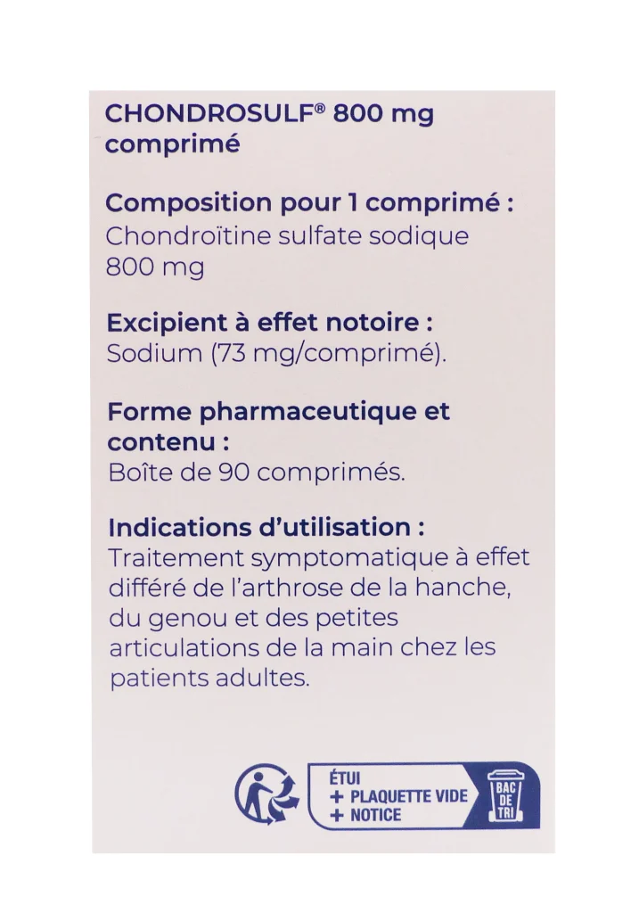 CHONDROSULF 800 MG 90 GELULES 3 dos chondrosulf