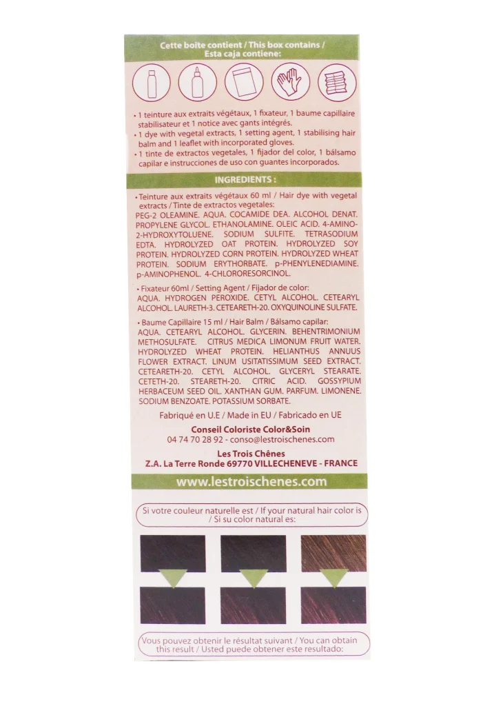 COLOR & SOIN COLORATION PERMANENTE 4M CHATAIN ACAJOU 3 dos couleur