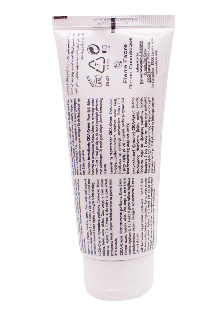 A-DERMA DERMALIBOUR+ CICA CREME 100 ML 3 dos creme dermalibour aderma