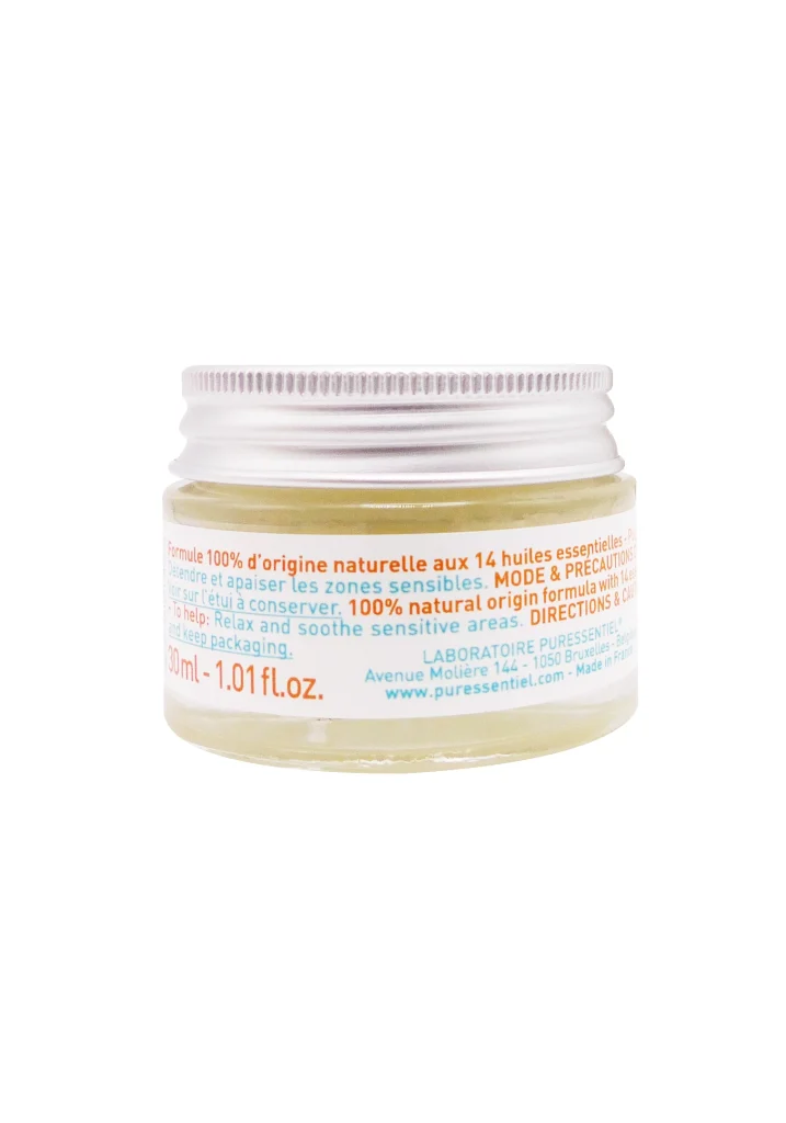 PURESSENTIEL BAUME ARTICULATIONS MUSCLES 30 ML 4 dos creme musculaire