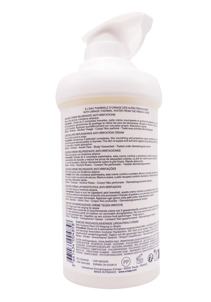 URIAGE XEMOSE CREME RELIPIDANTE ANTI-IRRITATIONS 400ML 3 dos creme relipidante 400 ml uriage