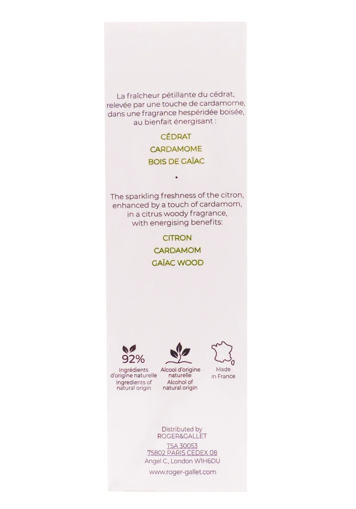 ROGER & GALLET CEDRAT VAPORISATEUR 30ML 3 dos eau parfumee