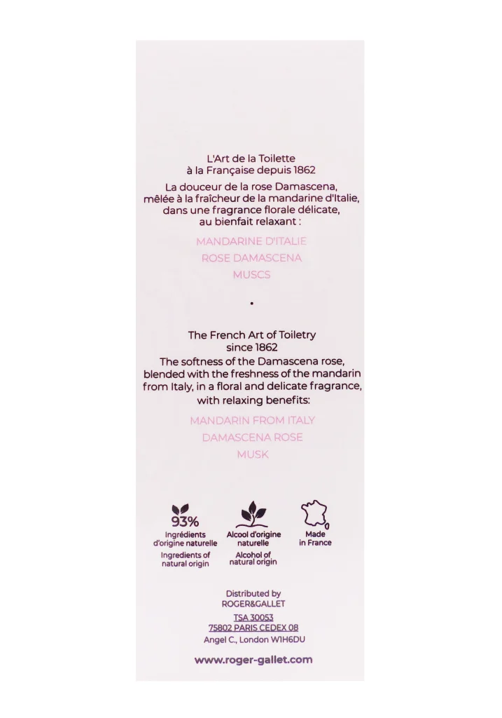 ROGER & GALLET EAU PARFUMEE ROSE VAPORISATEUR 100ML 3 dos eau parfumee rose roger et gallet 100 ml