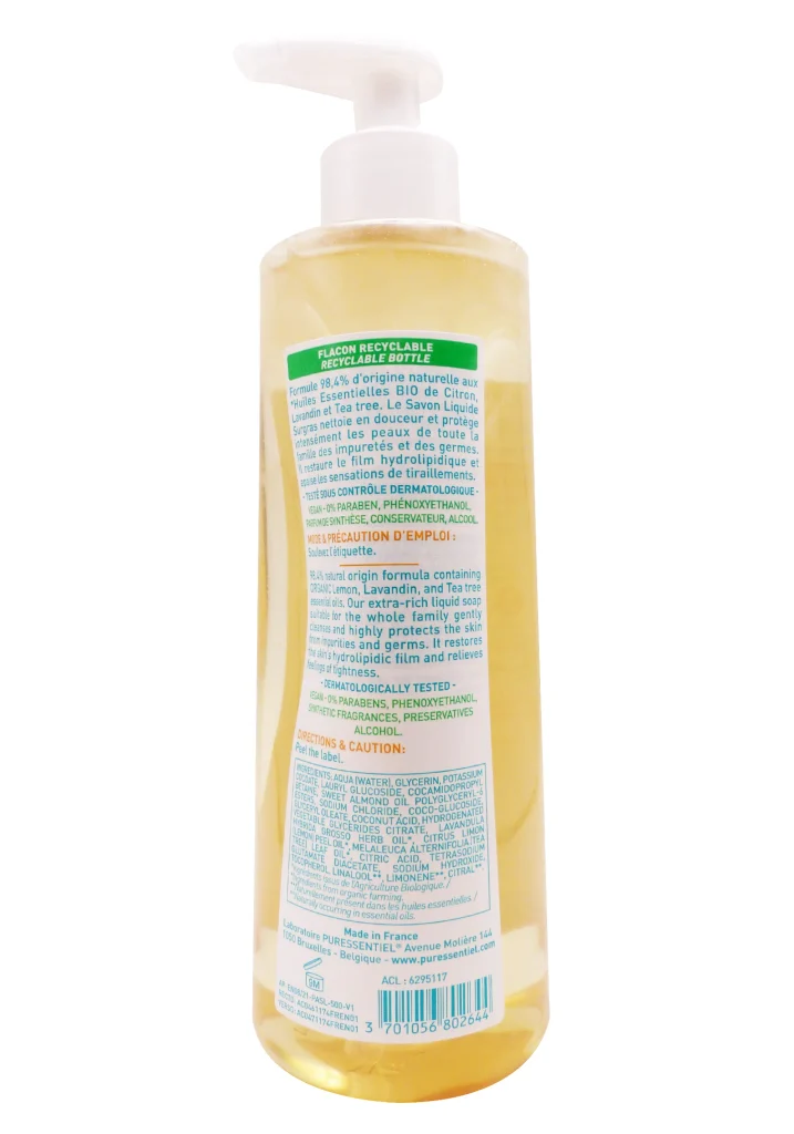 PURESSENTIEL SAVON SURGRAS ASSAINISSANT 500ML 3 dos flacon recyclable