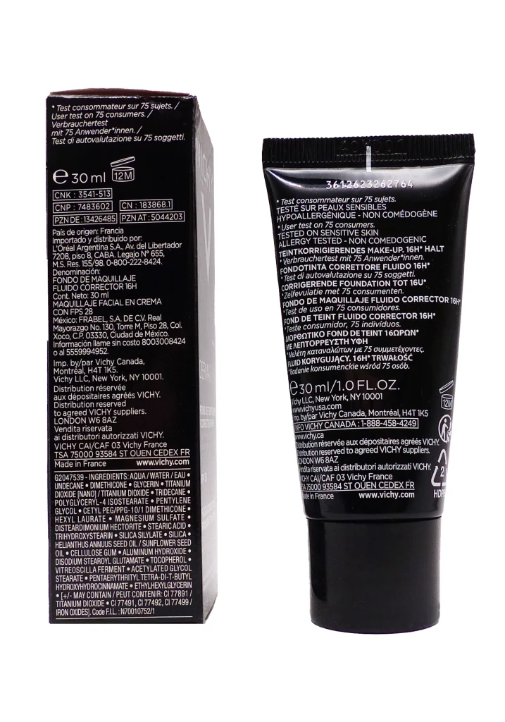 dos fond de teint vichy dermablend 30 ml