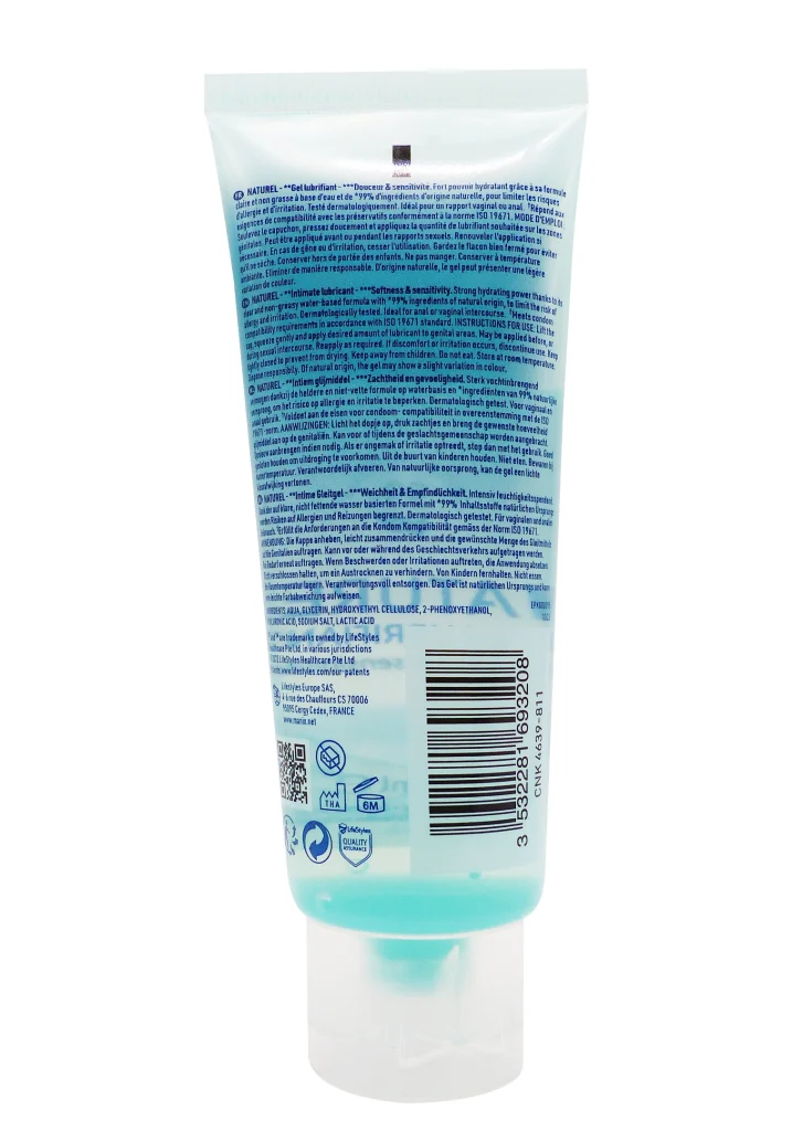 MANIX GEL NATUREL LUBRIFIANT 80ML 3 dos gel lubrifiant