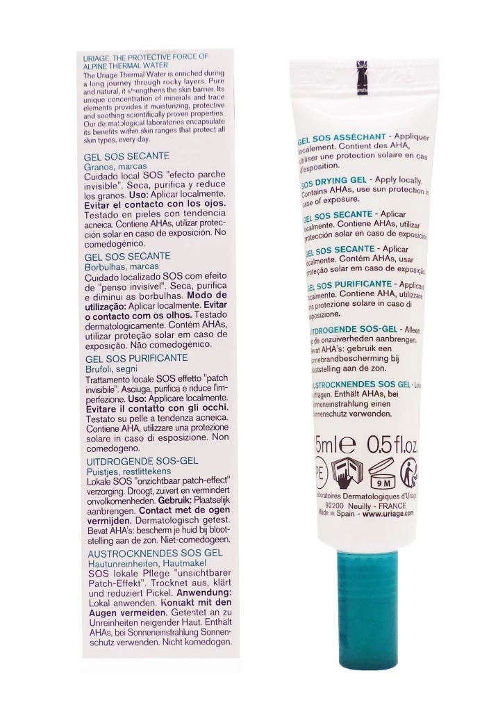 URIAGE HYSEAC GEL SOS 15ML 3 dos gel sos assechant uriage